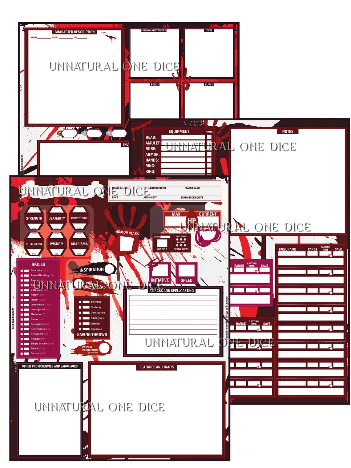 Blighted Blooddrop - Digital Character Sheet for D&D5E